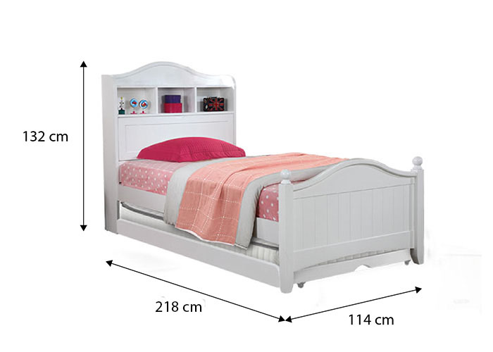 Daisy Super Single Bed Frame with Pull Out Single Raising Bed